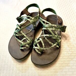 Chaco Z Cloud X2 Womens 10 Hiking Sandals Green Double Strap Toe Loop Sport Shoe